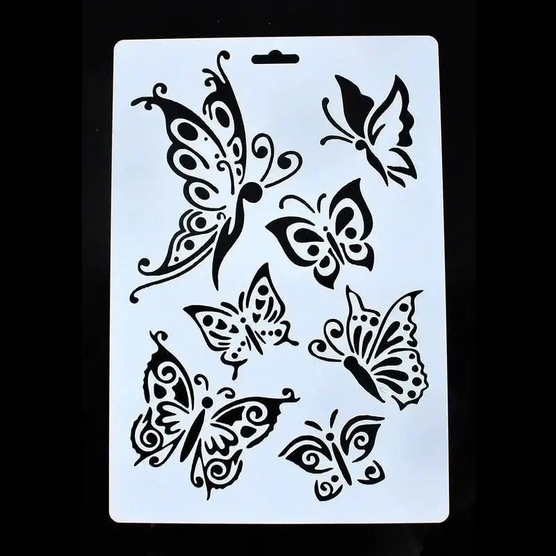Mural Butterfly Embossed Template DIY Handmade Scrapbook Photo Album