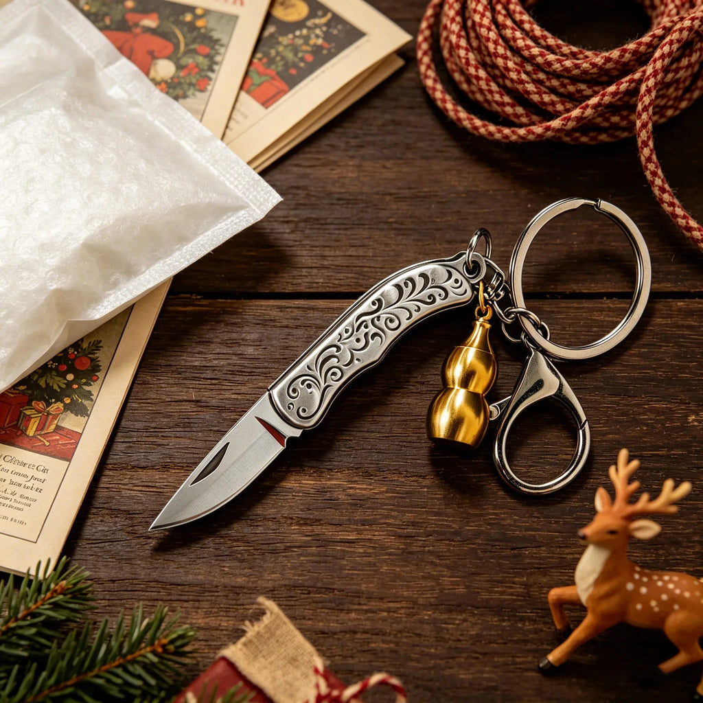Mini Folding Pocket Knife – EDC Keychain Utility Cutting Tool