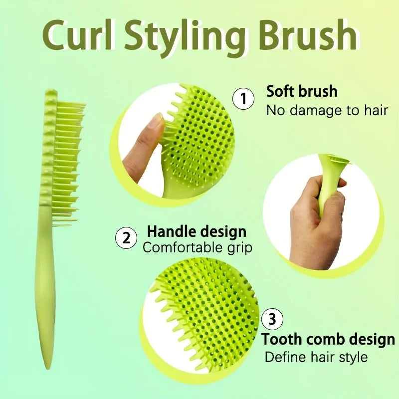 Bouncy Curling Hair Styling Comb | Wet & Dry Hairbrush
