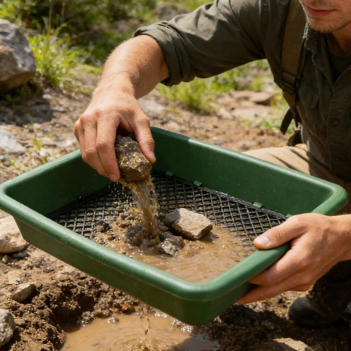 Sifting Pan Rustproof Pellet Sifter Mesh Screen Gold Prospecting