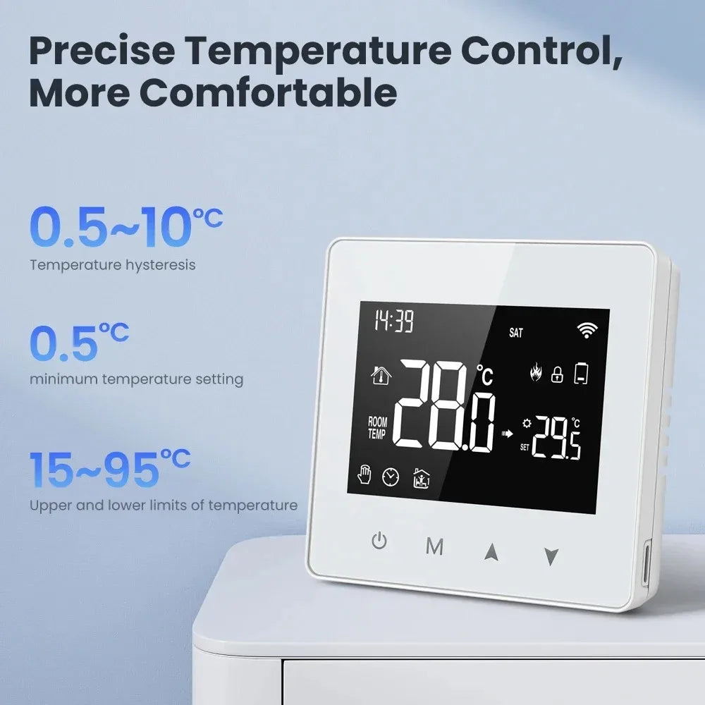 Tuya WiFi Smart Thermostat Battery Powered | Alexa & Google