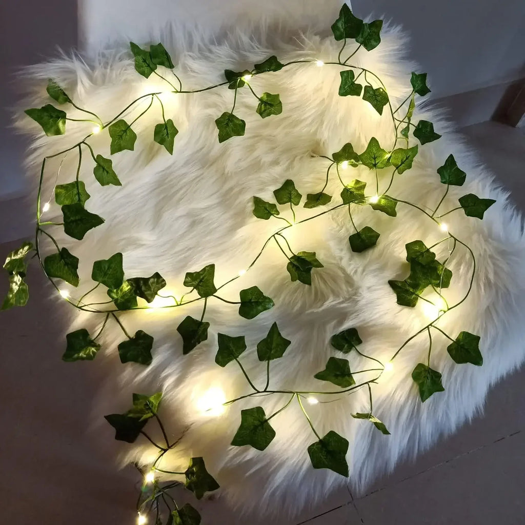 2M LED Artificial Green Vine String Lights | Wedding & Home Decor