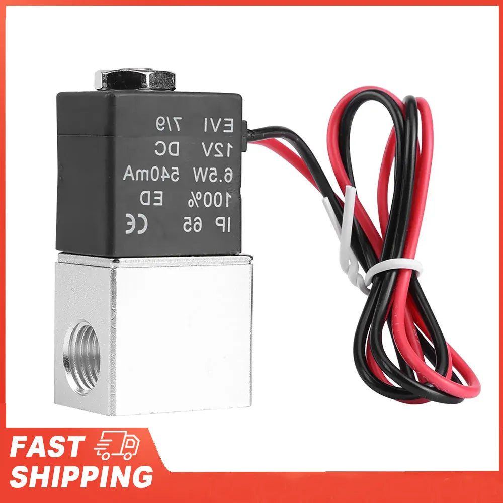 2 Way Normally Closed Valve 12V DC 1 4 Pneumatic Aluminum Electric