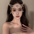 White Pearl Lily of the Valley Head Chain | Retro Hair Jewelry