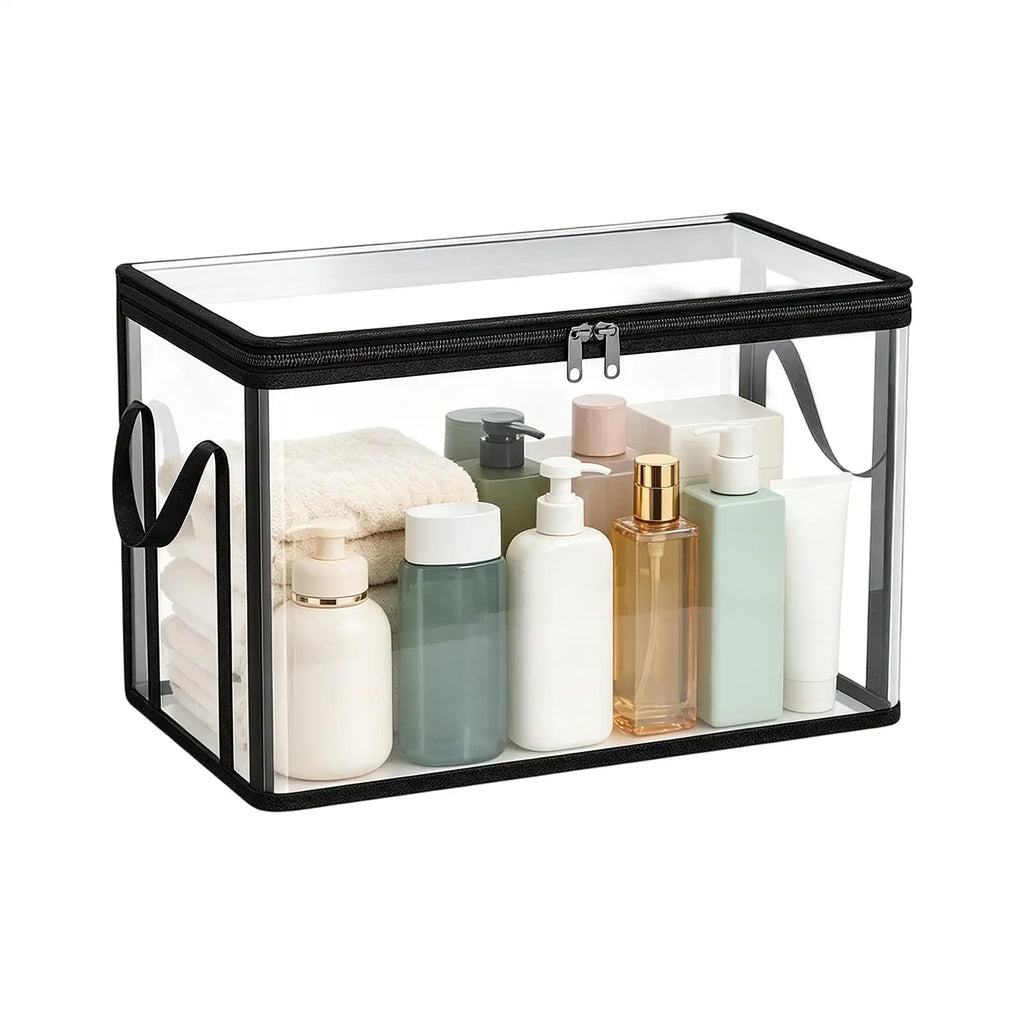 Book Storage Box Clear Stackable Large Capacity Containers