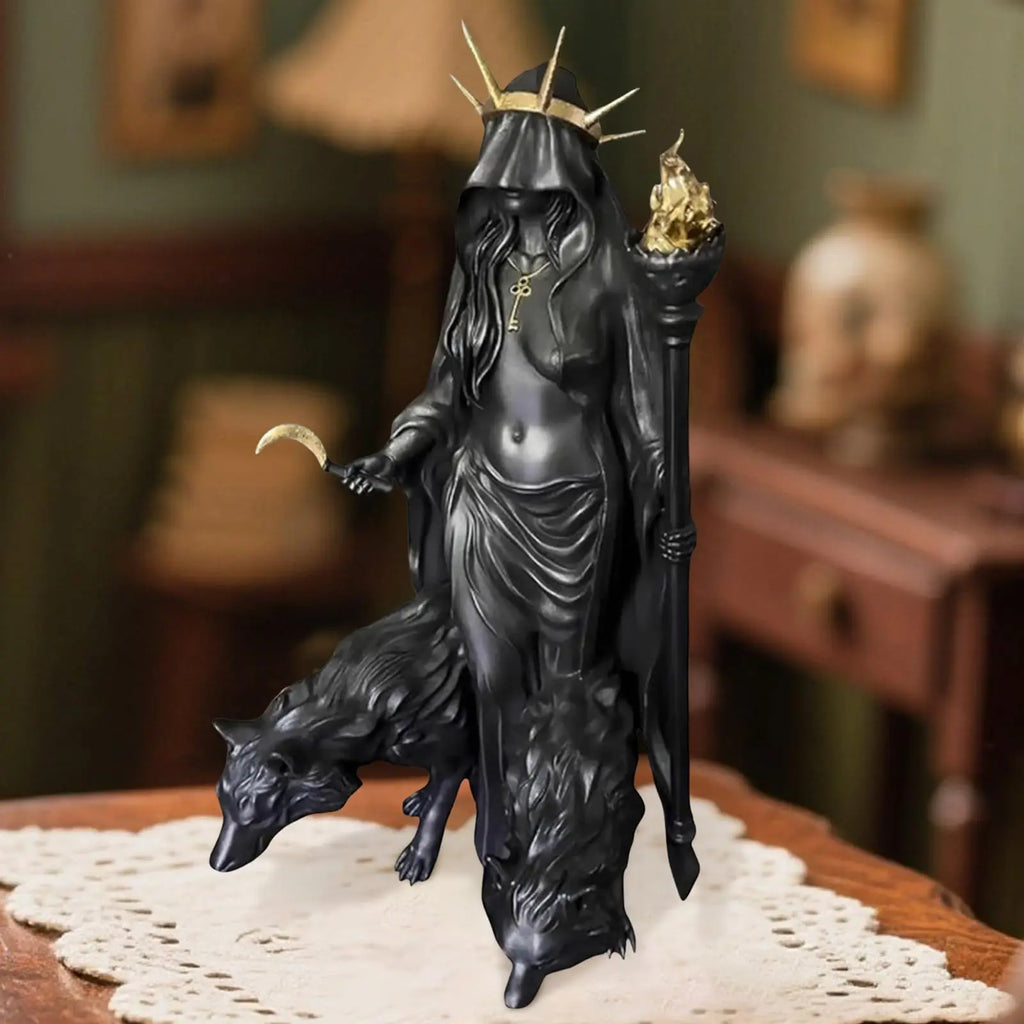 Hekate Niktipolos Goddess Figurine | Pagan Altar Sculpture