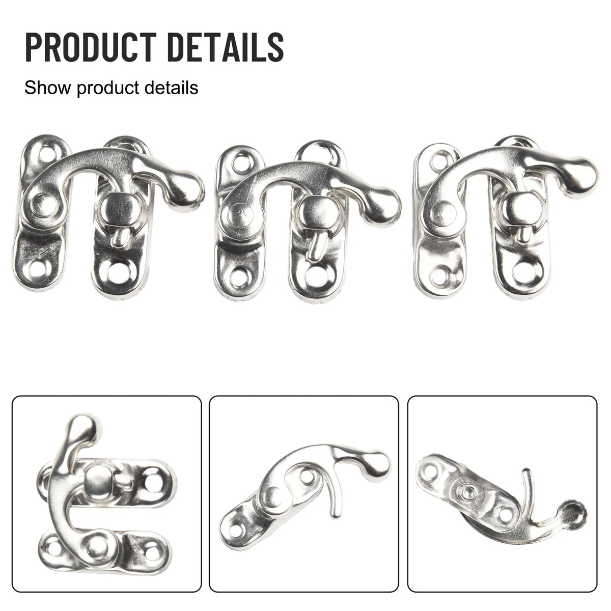 30-Pack Toggle Hasp Latch Clasps for Wooden Boxes – Gold, Bronze