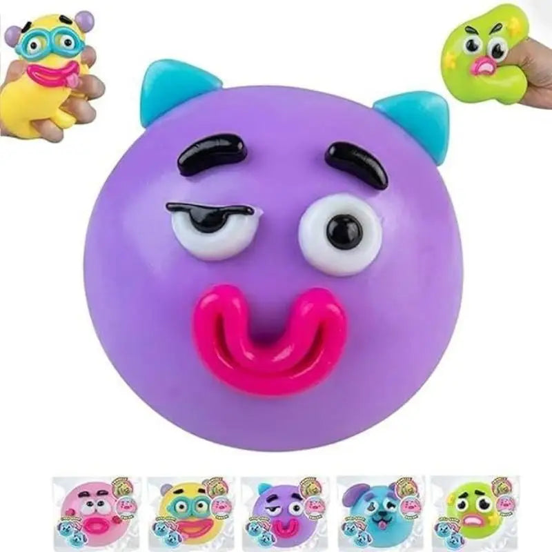 Slow Rise Squeeze Toy – Cute Dog Face Smusher Sensory Ball