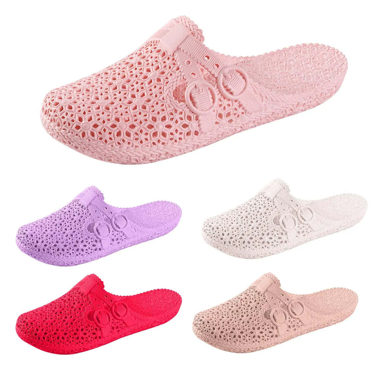 Women's Hollow Out Closed Toe Slip-On Slippers | Summer Style