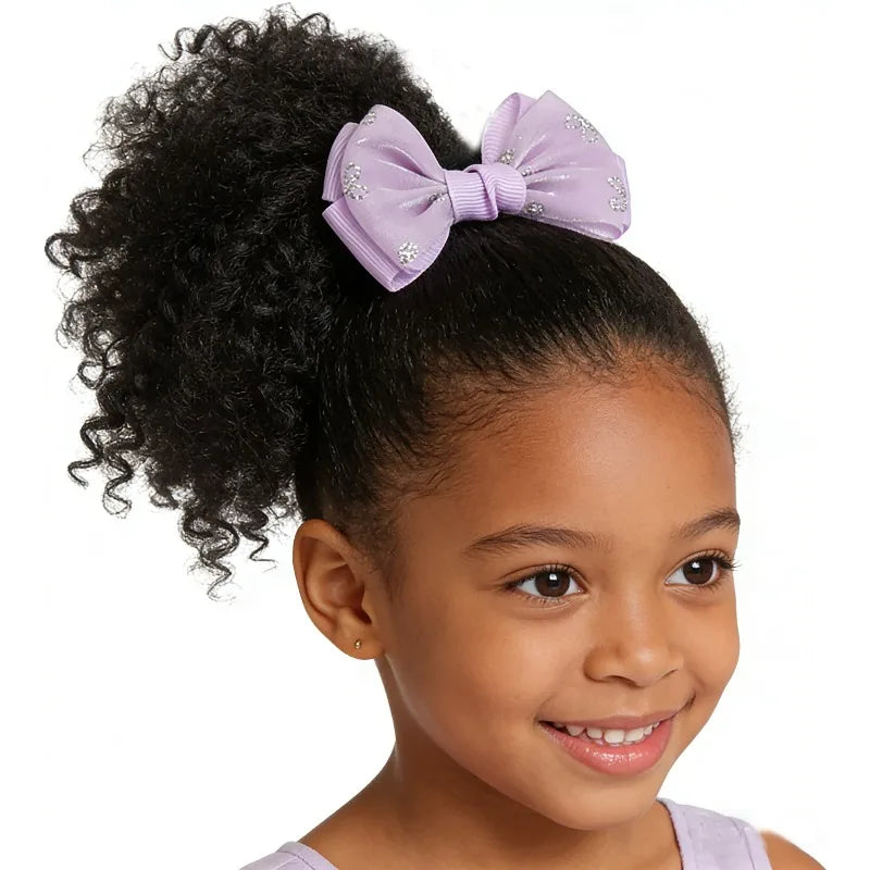 Kids Afro Puff Bun Hair Extension | Curly Synthetic Ponytail
