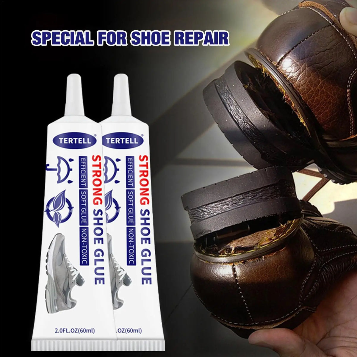 Waterproof Shoe Repair Glue | Clear Strong Sole Fix Adhesive