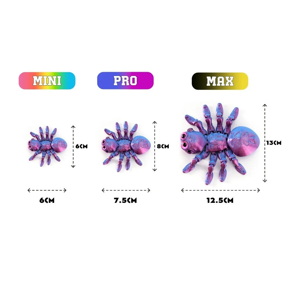 3D Printed Spider Articulated Animals Relief Stress Fidget Toys