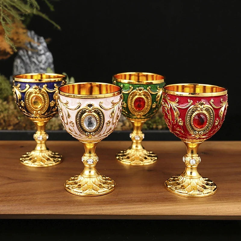 Embossed Metal Chalice Goblet – Vintage Wine & Bar Cup