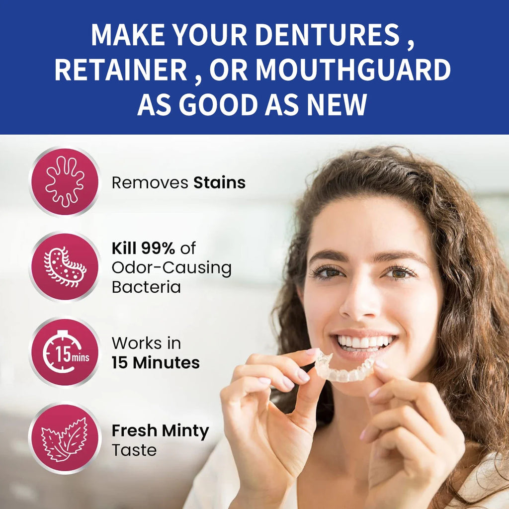 100 Denture Cleaning Tablets | Retainer & Night Guard Cleaner