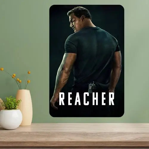 Reacher TV Show Metal Poster Sign – Retro Aluminum Wall Art