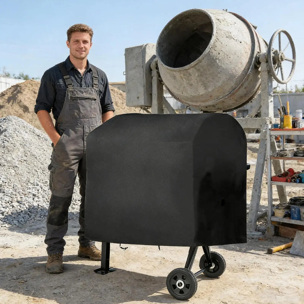 Waterproof Concrete Mixer Cover 130x80x110cm UV-Resistant Oxford