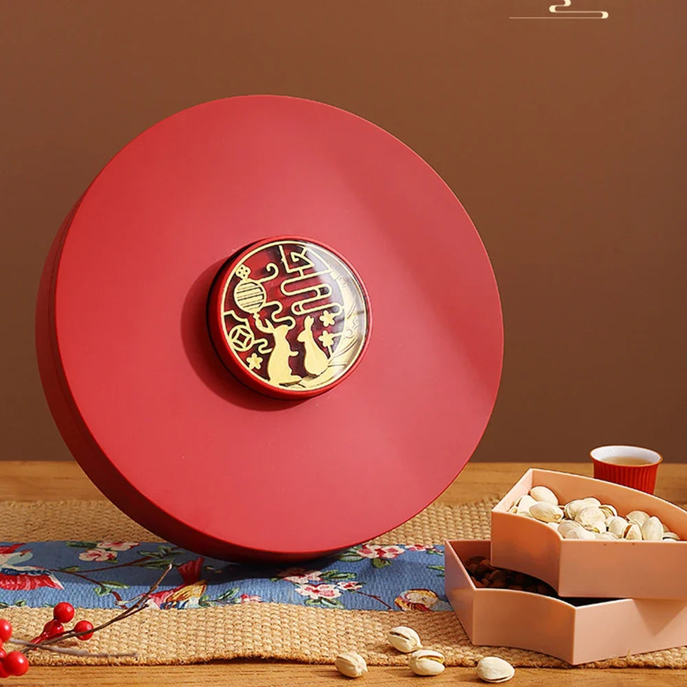 Divided Snack Tray with Lid – 5-Section Candy & Nut Serving Box