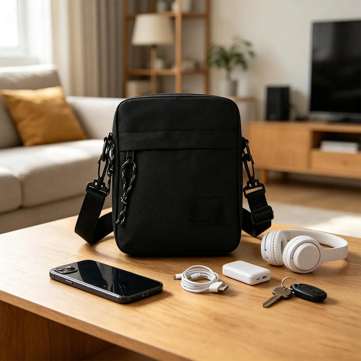 Men's Compact Shoulder Sling Bag | Travel, Gym & Daily Use