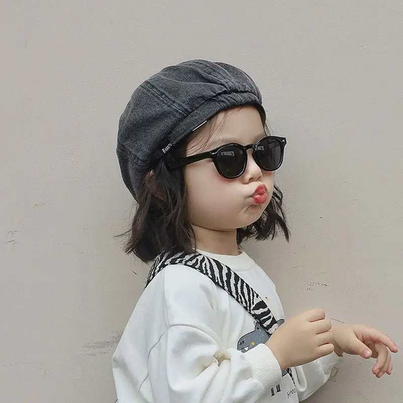 Kids Newsboy Cap | Soft Cotton Baby Toddler Hat Spring Autumn