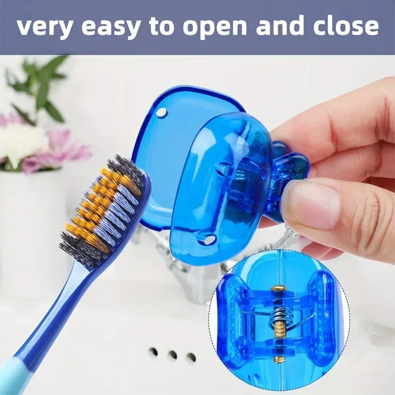 Travel Toothbrush Head Covers Protector Cap Brush Pod Case Protective
