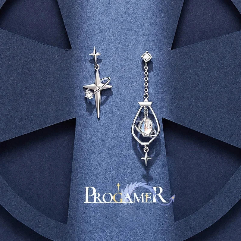 Thaya Sterling Silver Asymmetrical Star Drop Earrings | Fine Jewelry