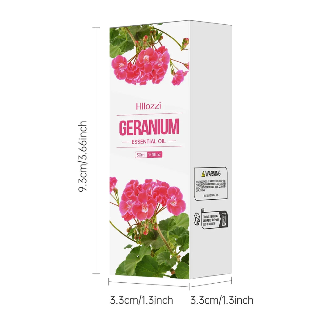 Hllozzi 30ml Geranium Pure Essential Oil – Jojoba Aromatherapy