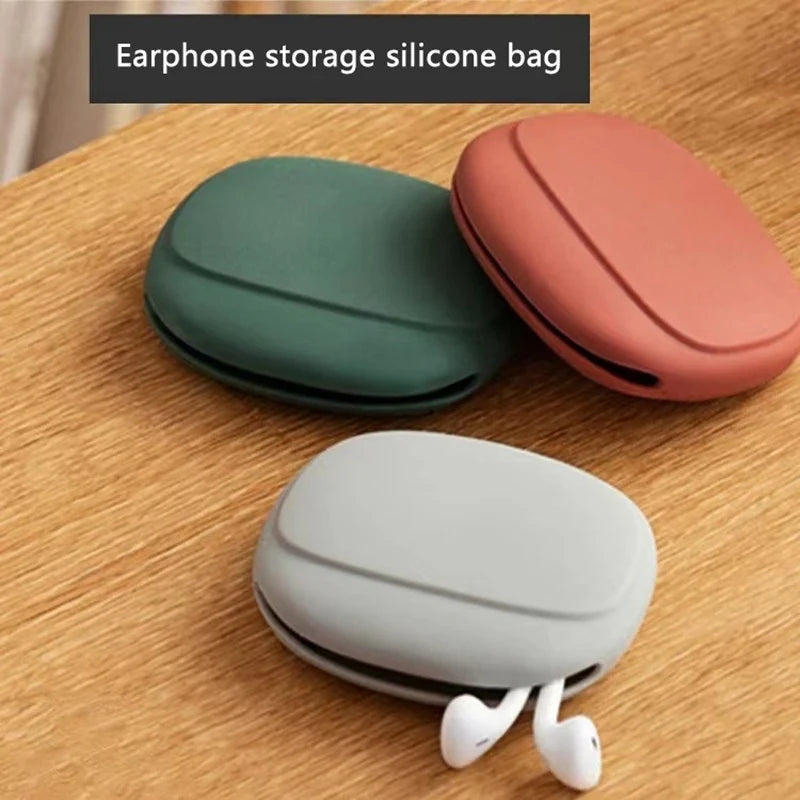 Silicone Earphone & Cable Storage Box – Portable Travel Organizer