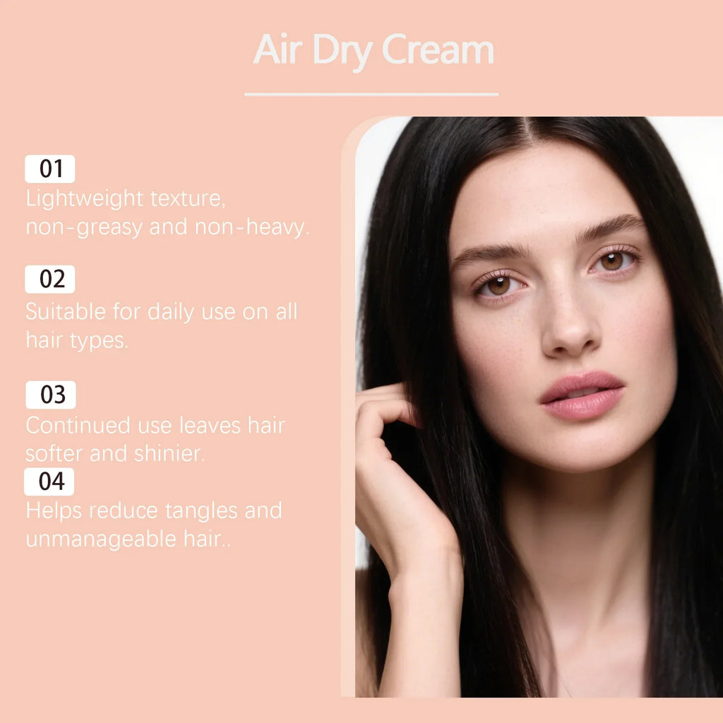 Keratin Air Dry Cream – Castor & Coconut Oil Frizz Control