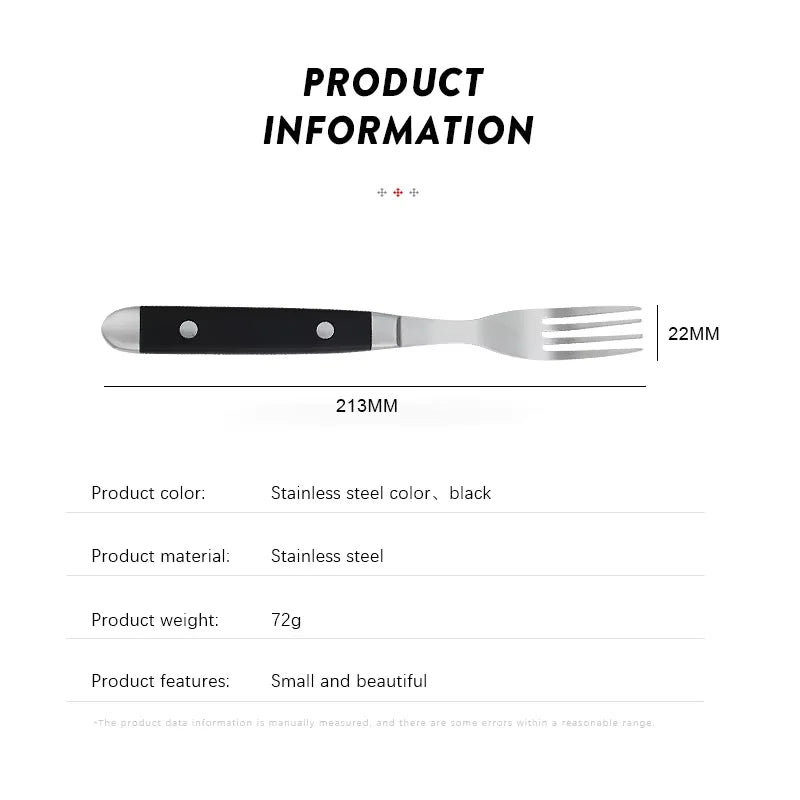 COOKCRAZE Black Stainless Steel Cutlery Set – Dishwasher Safe