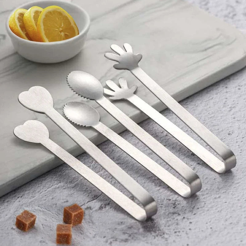 Stainless Steel Mini Food Clips – Sugar Cube & Dessert Tongs