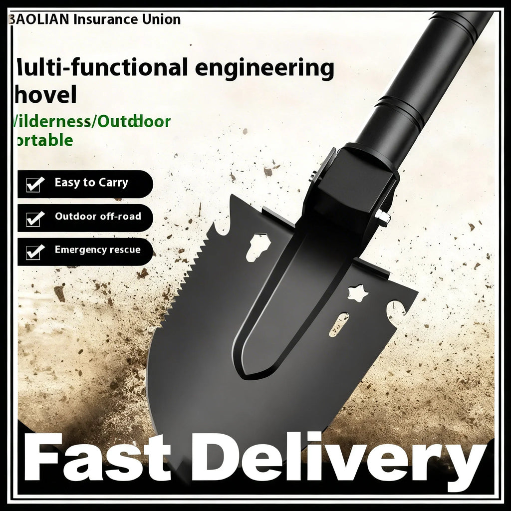 KITPIPI Folding Camping Shovel – Portable Survival Tool