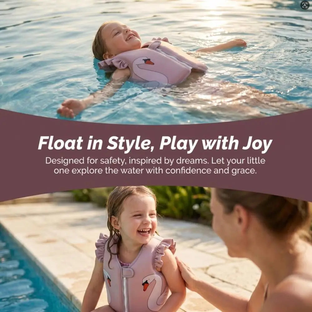 Kids Buoyancy Swim Vest | Cartoon Inflation-Free Float Jacket