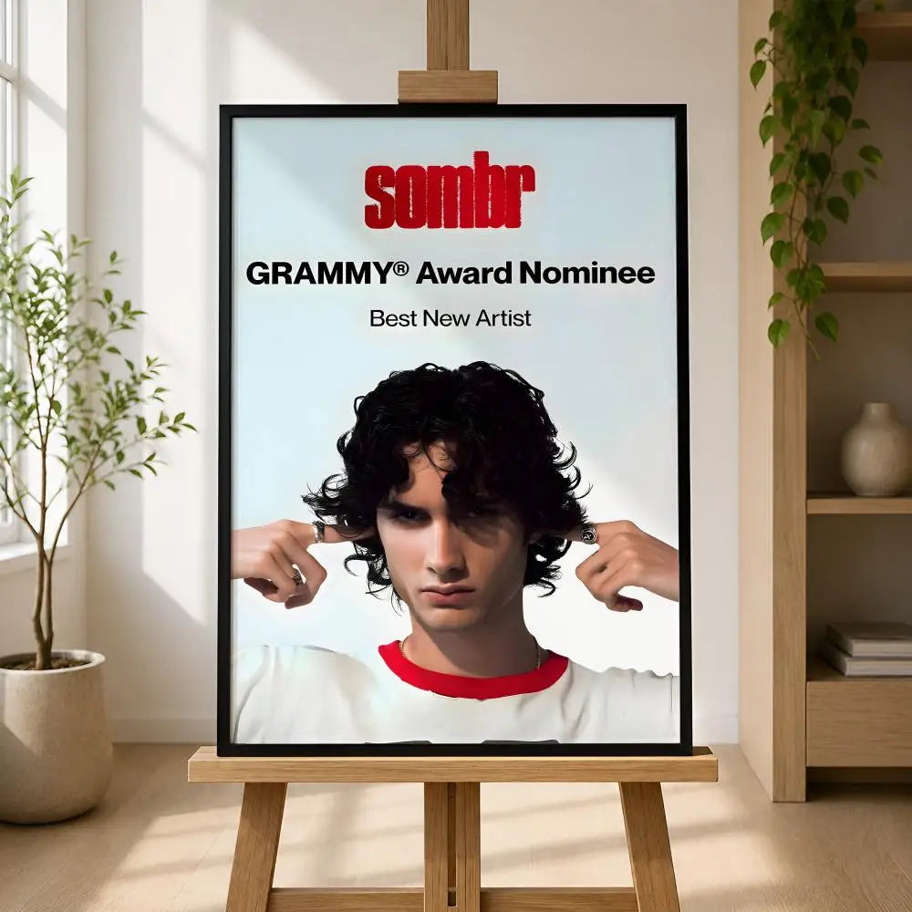 Singer Sombr Waterproof PVC Peel-and-Stick HD Wall Art Poster