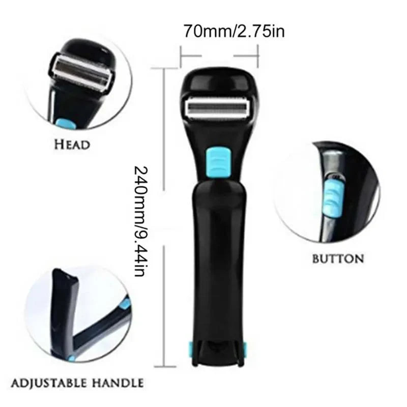Portable Back Shaver for Men – Foldable Long Handle Body Razor