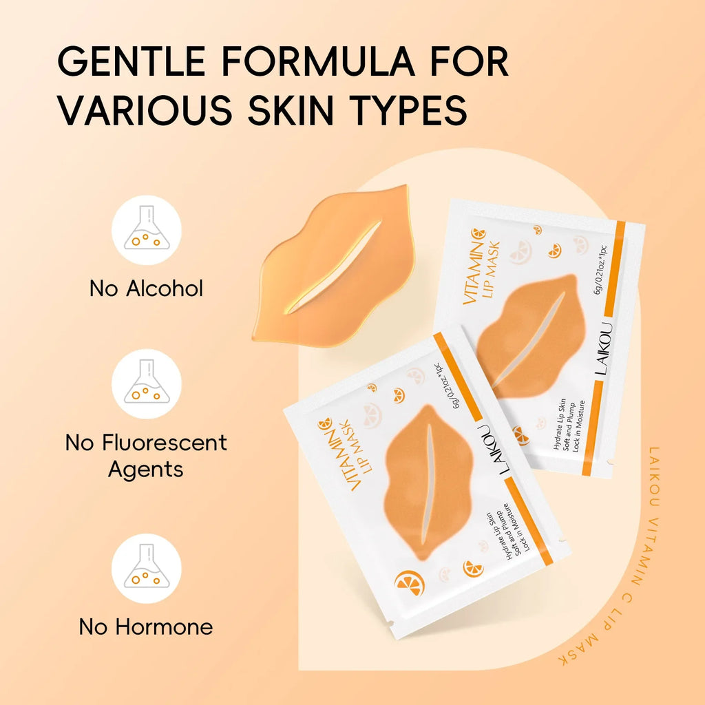 LAIKOU Hydrating Lip Mask Gel Patches – Moisturize & Repair