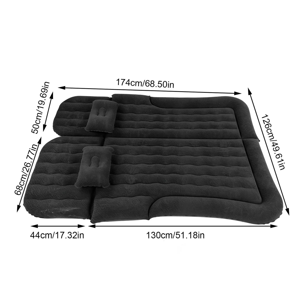 2 1 Multifunction Inflatable Travel Mattress PVC Flocking Soft