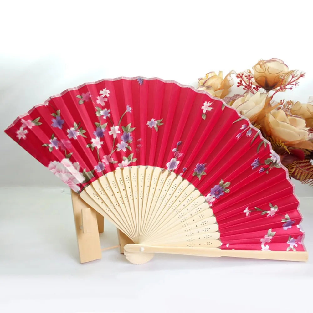 Colorful Bamboo Folding Fan – Wedding Gift & Photo Prop