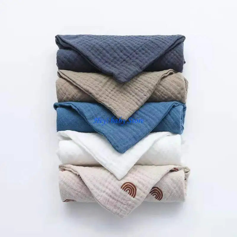 5-Pack Baby Soft Cotton Square Washcloths | Infant Wipes Set