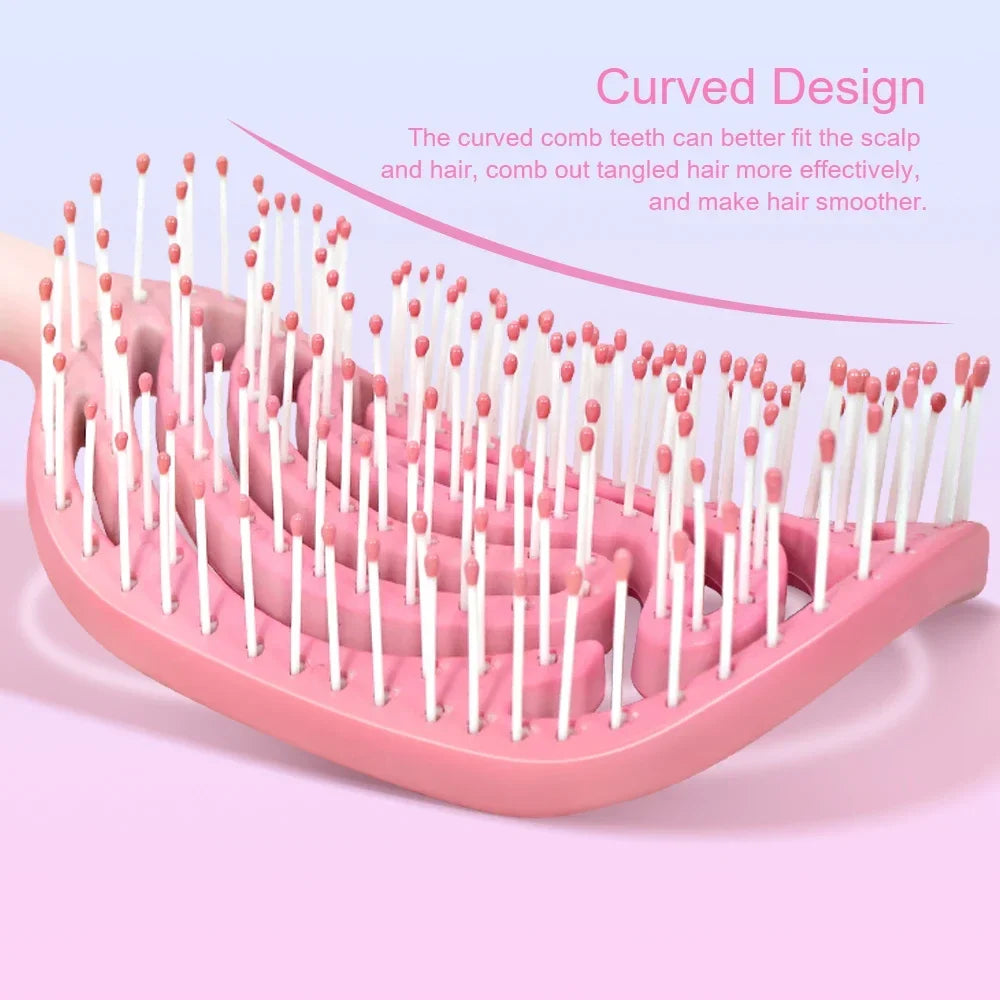 Hollow Hair Brush – Anti-Static Scalp Massage, All Hair Types