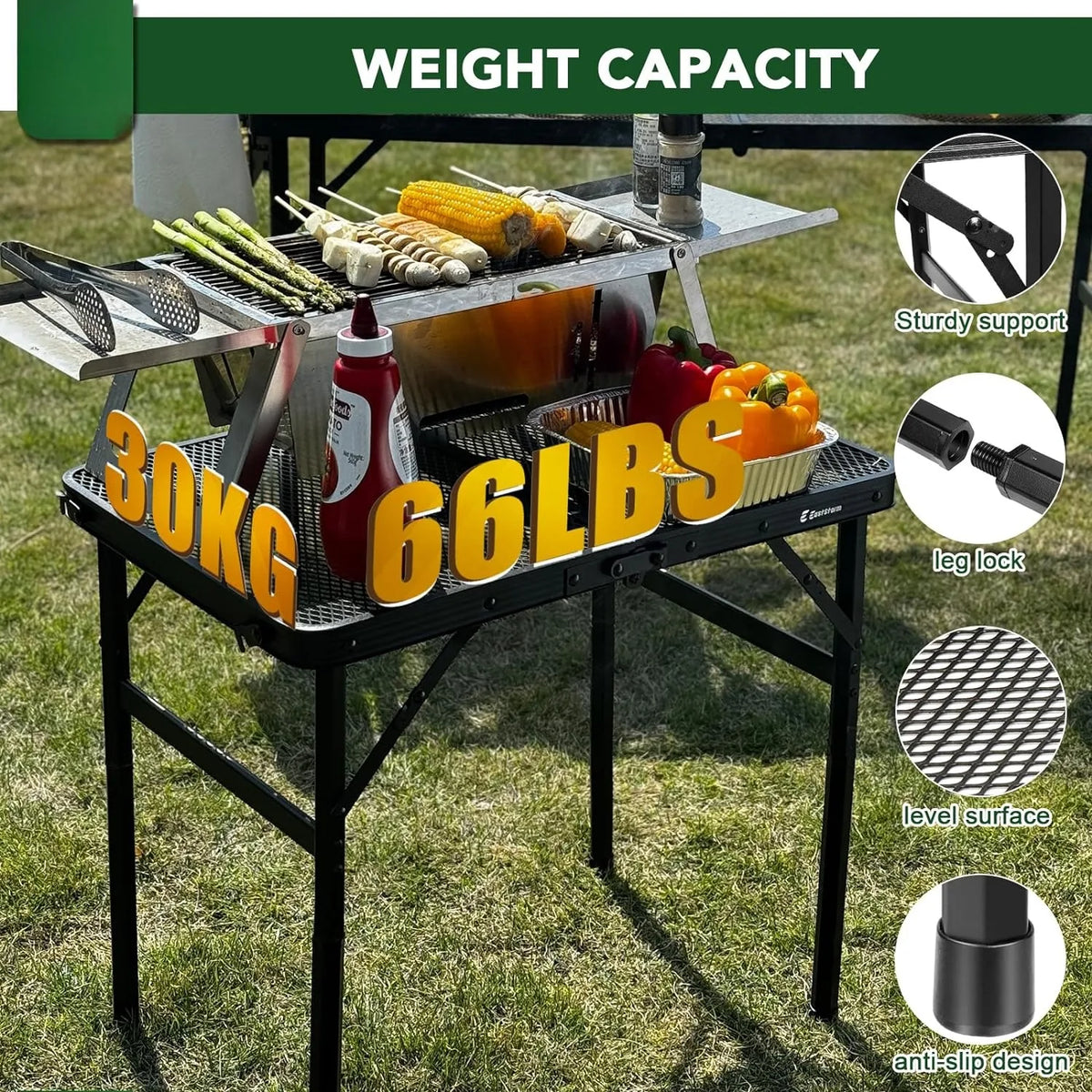 Aluminum Folding Camping Table | Height Adjustable & Portable