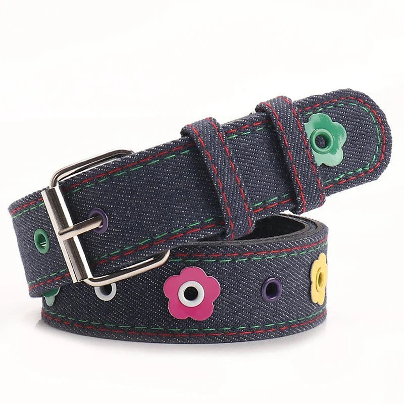 Women's Y2K Plaid Denim Belt – Dopamine Fashion Accessory