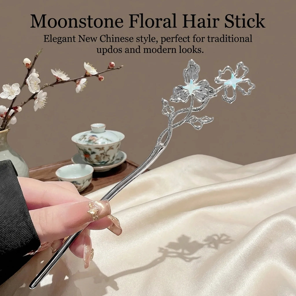Chinese Style Flower Alloy Hairpin | Wedding Hair Stick