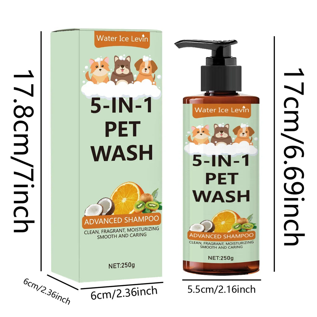 5-in-1 Coconut Pet Shampoo & Conditioner for Dogs & Cats