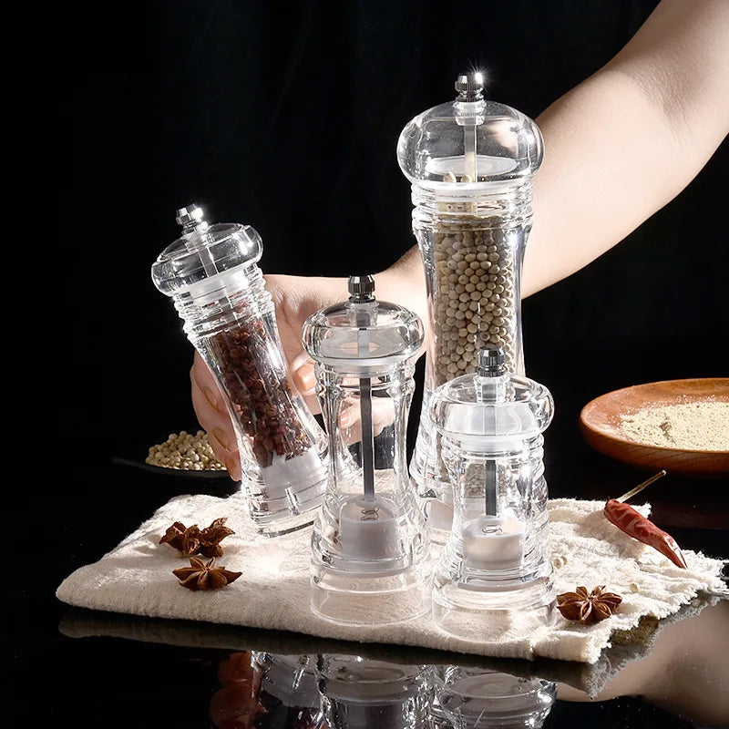 Acrylic Manual Pepper Grinder | Ceramic Core Seasoning Mill