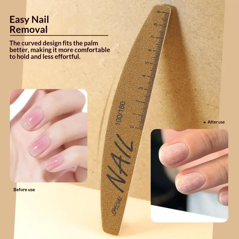 Double-Sided Nail File with Scale | 100/180 Grit Sanding Bar