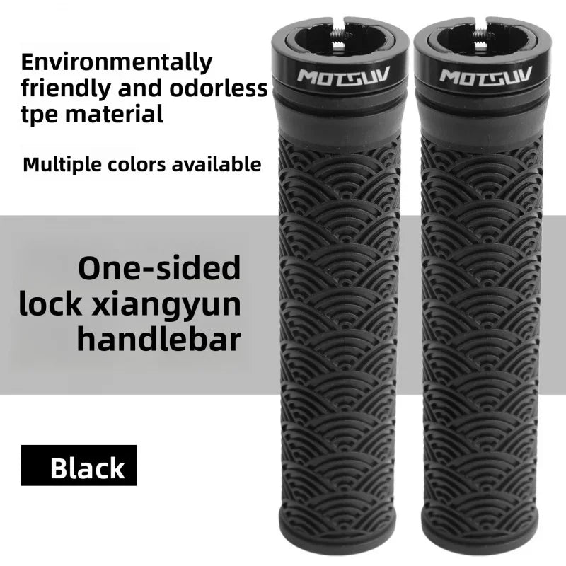 MTB Lock-On Handlebar Grips – Ergonomic Non-Slip Rubber Pair