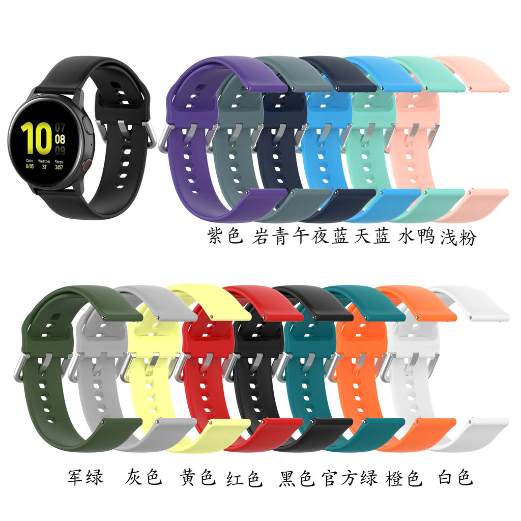 Silicone Watch Band 20mm 22mm – Polar, Garmin, Samsung & More