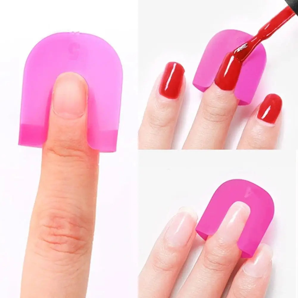 26-Piece Nail Polish Protector Set – Spill-Proof Manicure Stencils