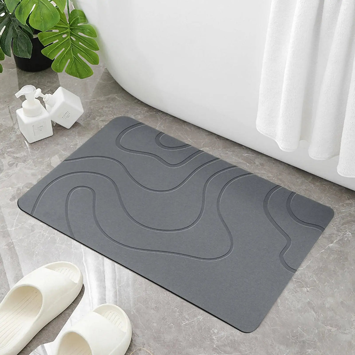 Diatomite Stone Bath Mat – Non-Slip, Fast Drying, 40x60cm