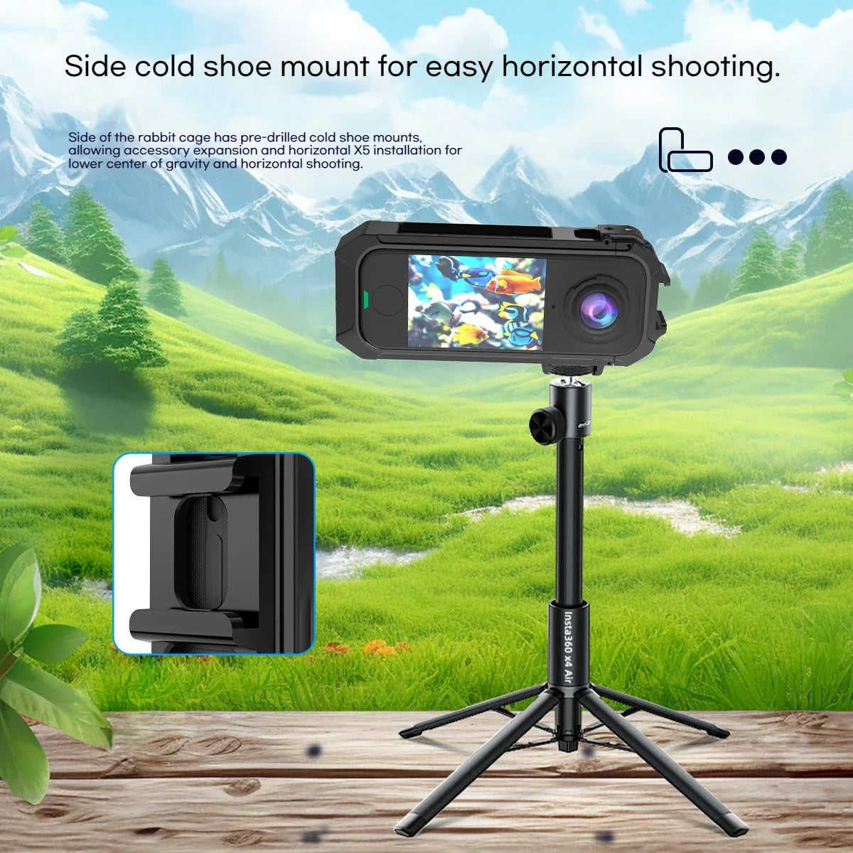 Insta360 X4 Air Rabbit Cage Frame – Magnetic Quick-Release PC